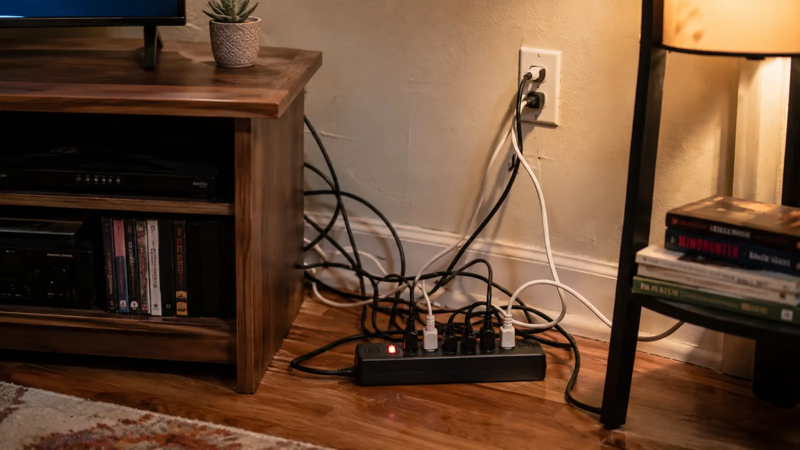 How I Finally Stopped Tripping Over Cords Behind My TV