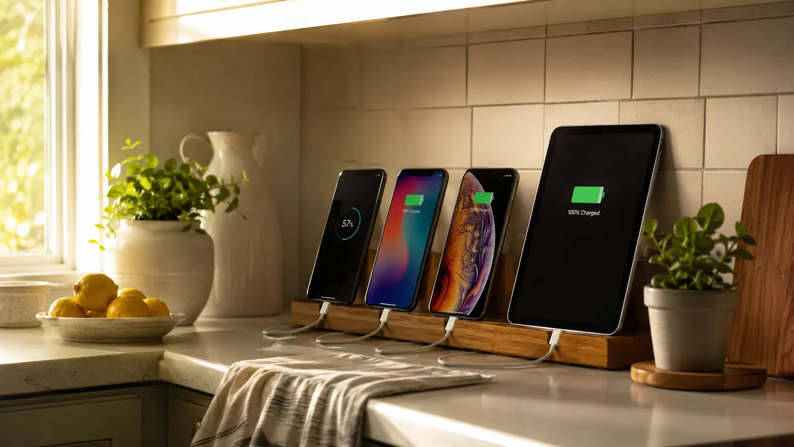 How One Charging Station Cleared Off My Entire Kitchen Counter