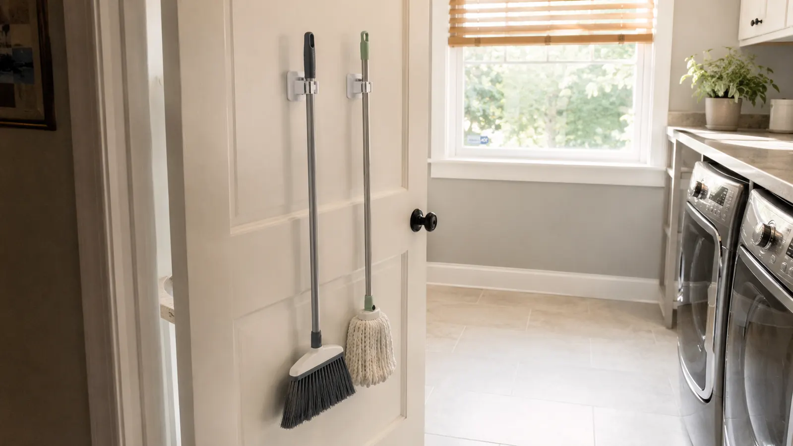 How to Mount a Broom Holder With Command Grippers (No Drilling)