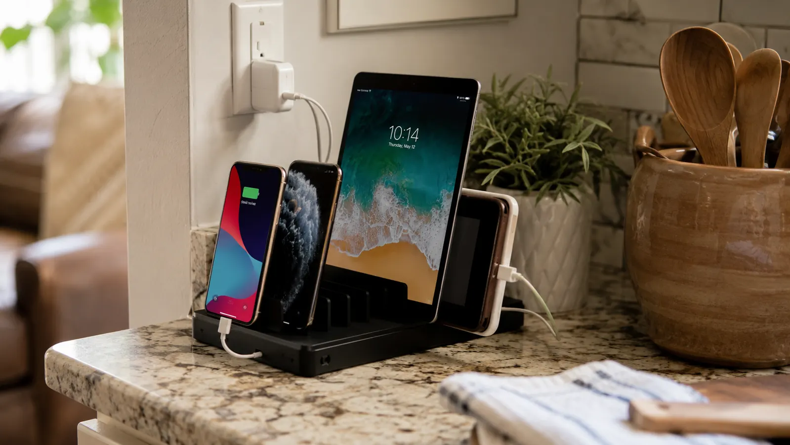 How to Organize Family Devices With a Charging Station